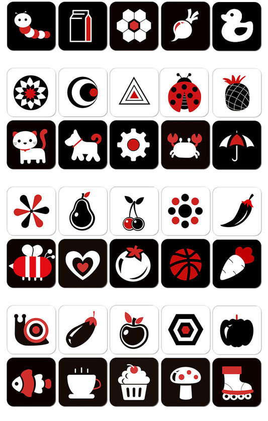 Tear Not Rotten Baby Early Education Visual Stimulation Card