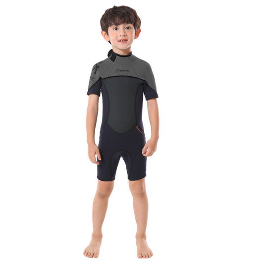 Children's Warm Swimsuit Boys And Girls One-piece Thickened Wetsuit