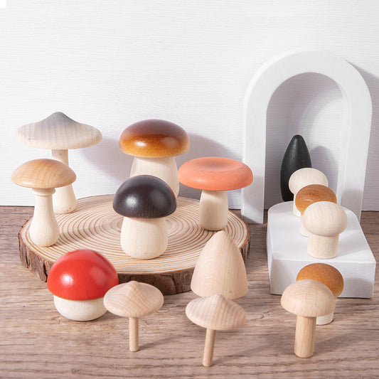Wooden Simulation Forest Mushroom Children's Early Education Educational Toys