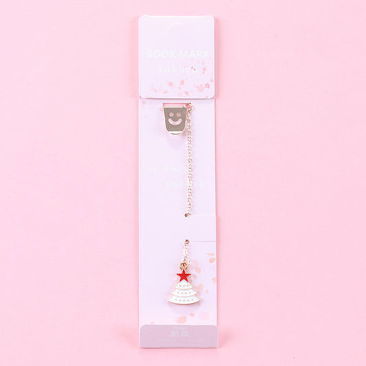 Creative Cute Christmas Style Pendant Bookmark
