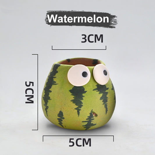 Cute Cartoon Watermelon Simple Mini Flower Pot