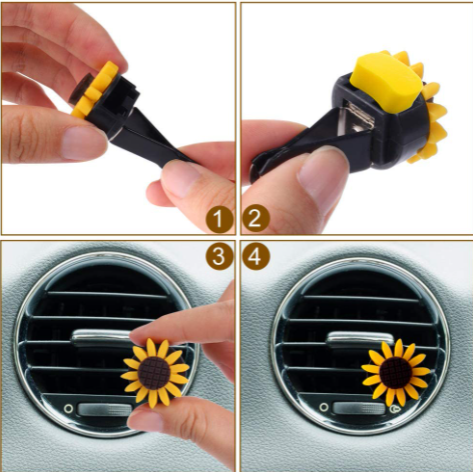 Sunflower Steering Wheel Cover Anti-slip Foreign Trade Keychain