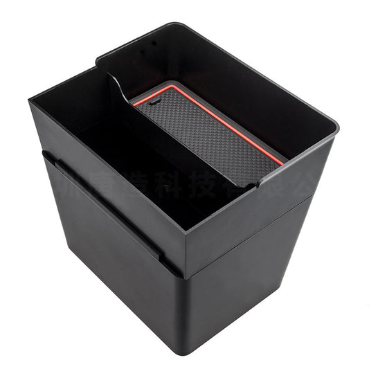 Tesla Suitable For Car Trash Can Double-layer Storage Box Storage