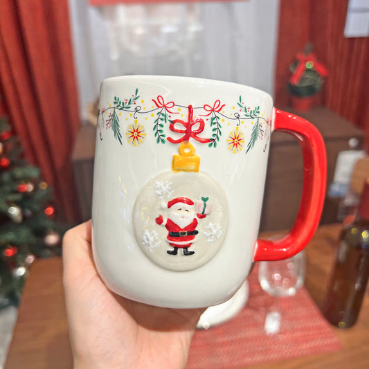 Export Santa Claus Hand-painted Ceramic Mug Large Capacity