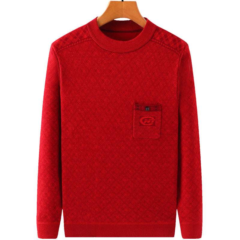 Bottom Upper Garment Middle - Aged Autumn And Winter Wear Warm Knitting