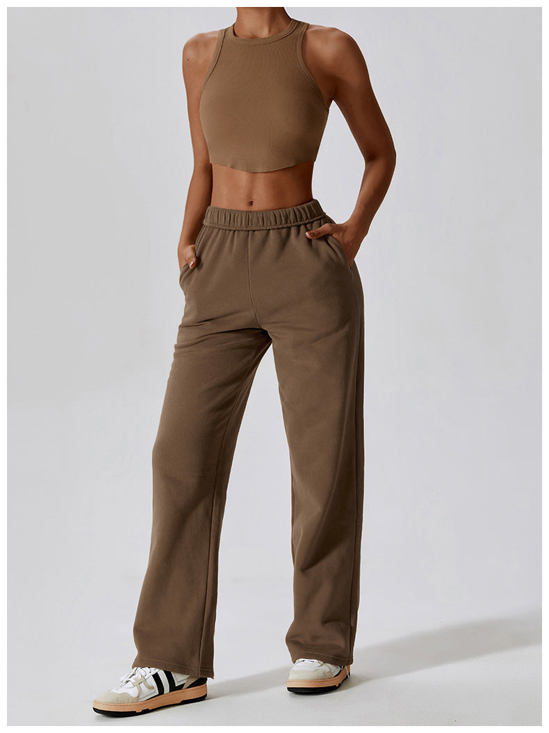 Tight Back Yoga Clothes Breathable Sports I-shaped T-shirt Inner Match Sleeveless - globaltradeleader