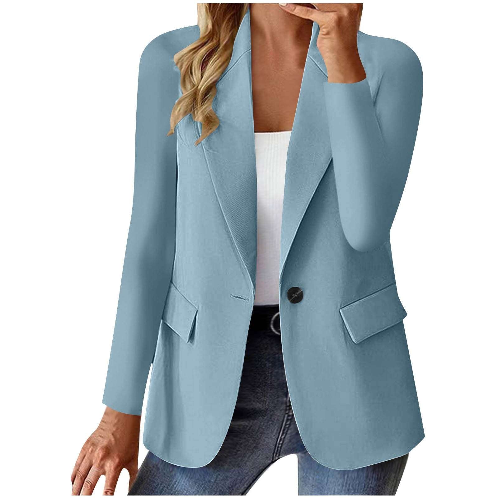 Ins Lapel Button Jacket Fashion Commuter Casual Suit Jacket Women's Long-sleeved Tops Outwear Clothing - globaltradeleader