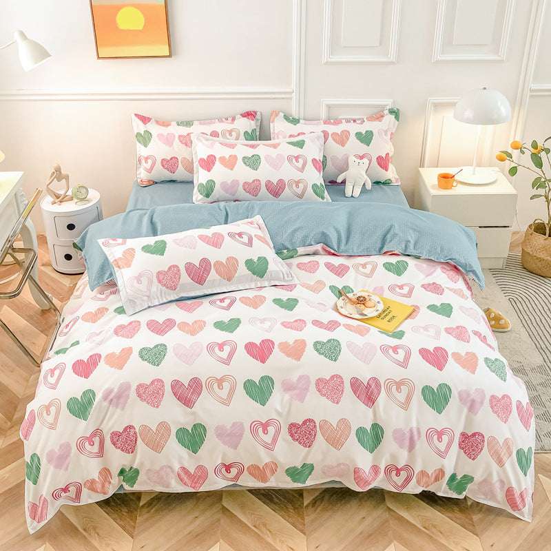 Cashmere Four-piece Brushed Quilt Cover Sheets - globaltradeleader