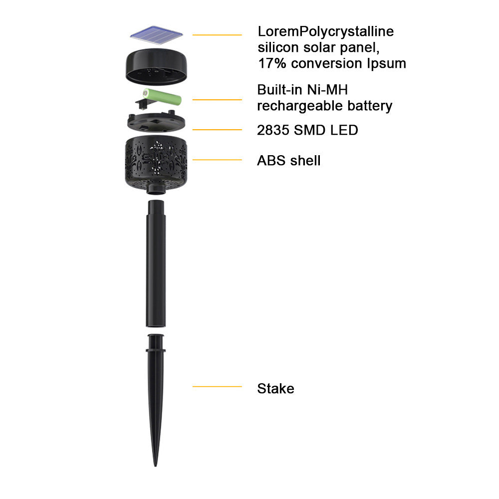 New Solar Plastic Lawn Floor Outlet Projection Lamp, Garden Decoration Lights - globaltradeleader