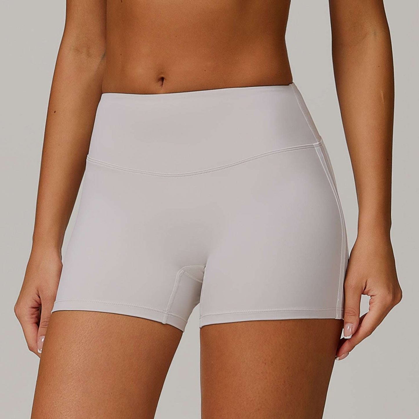 Nude Feel High Waist Yoga Shorts Peach Tight - globaltradeleader