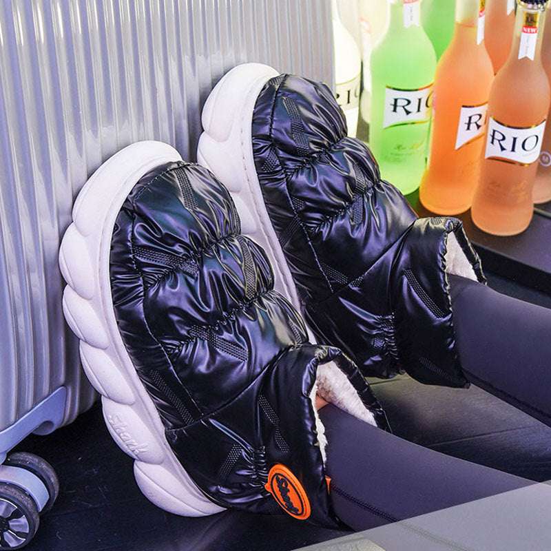 Winter Women Snow Boots Plush Warm Home Floor Down Shoes - globaltradeleader