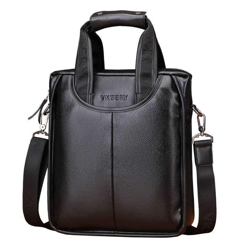 Men's Bag Shoulder Messenger Vertical Portable Briefcase