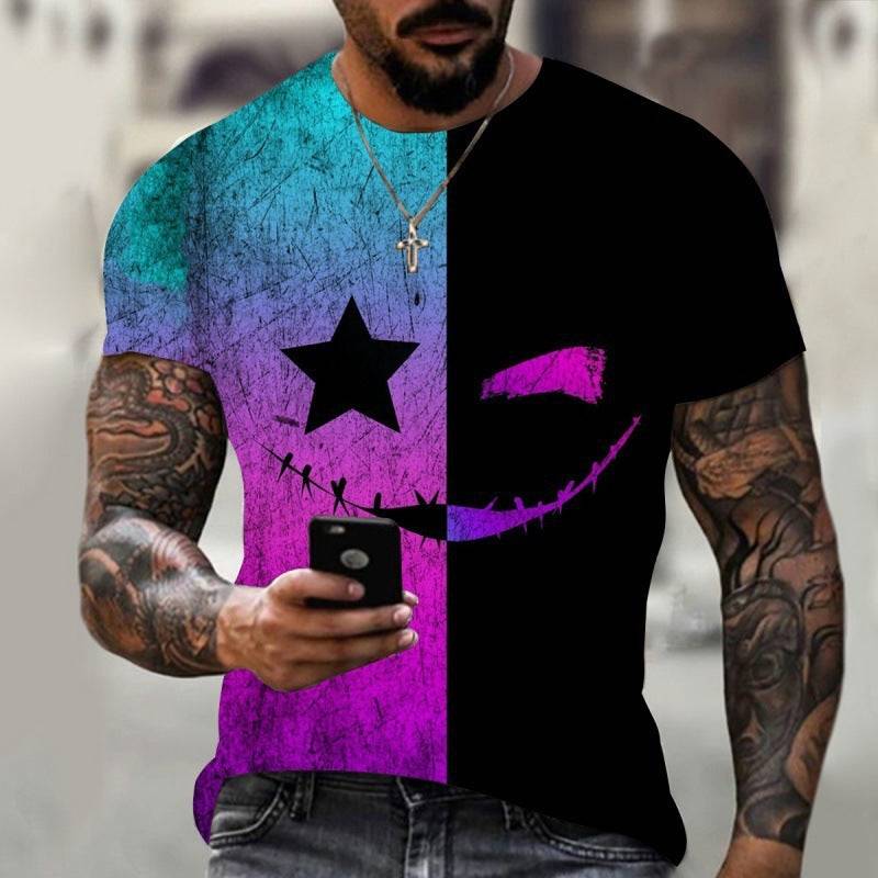 Fashion 3D Printed Full Body Pattern T-shirt - globaltradeleader