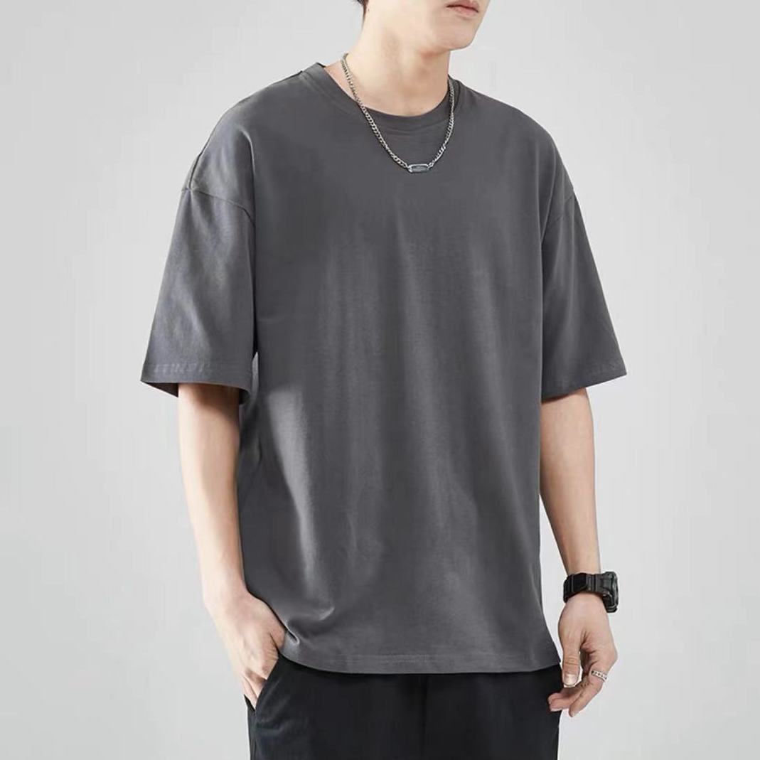 Men's Five-point Sleeve Solid Color Fashion Summer Youth Fashion T-shirt - globaltradeleader