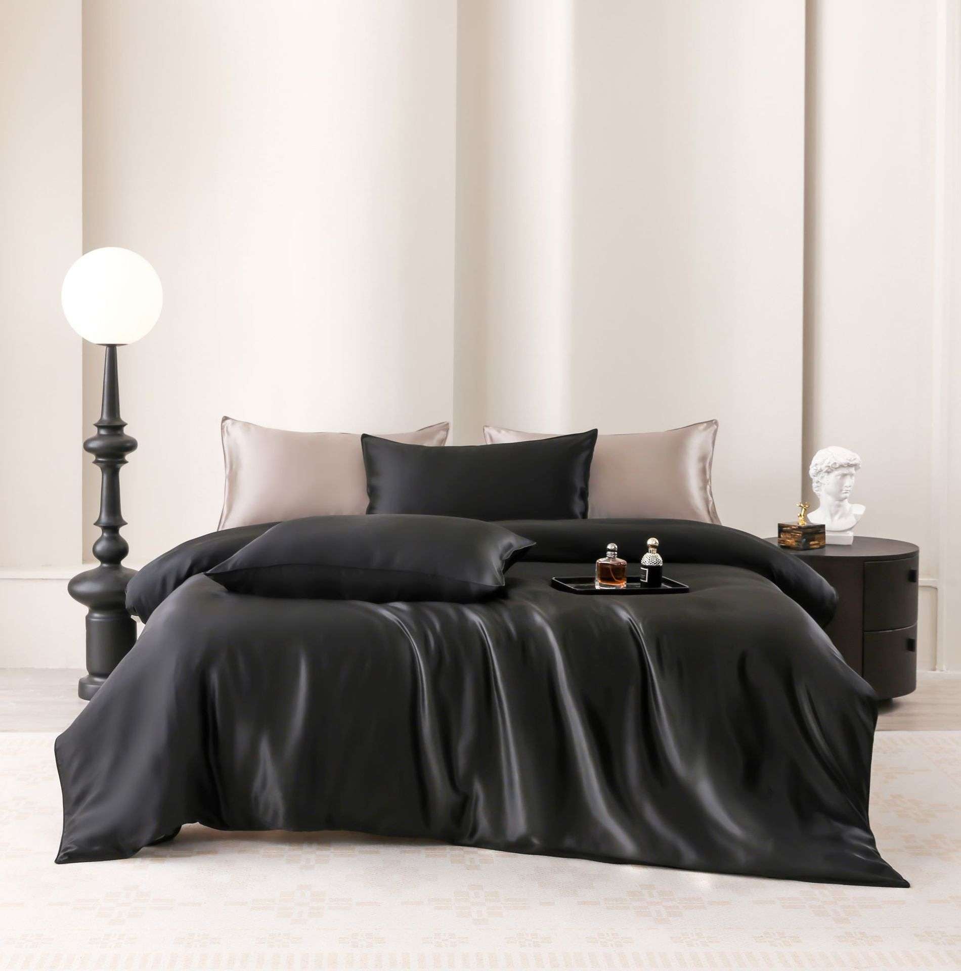 Silk Four-piece Set 19 M Pure Color - globaltradeleader