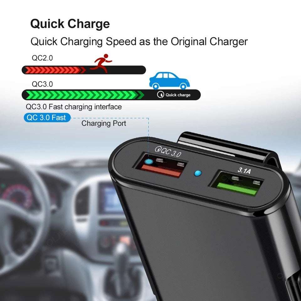 Fast Charge 12A One For Four 4USB With Cable Multi-port Charge