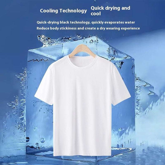 Ice Silk Mesh Short Sleeve Sports Casual - globaltradeleader