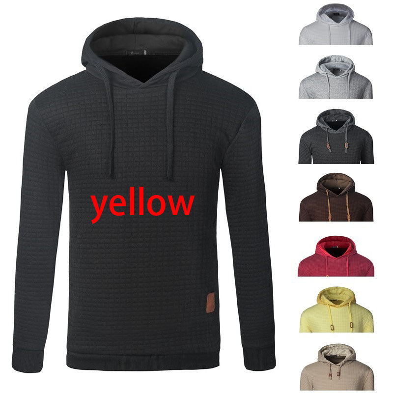 Men's Jacquard Sweater Long-sleeved Hoodie Warm Color Hooded Sweatshirt Jacket - globaltradeleader