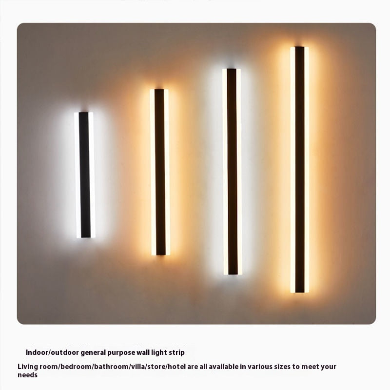 Minimalist Long Waterproof Villa Outdoor Garden Courtyard Outdoor Wall Lamp - globaltradeleader