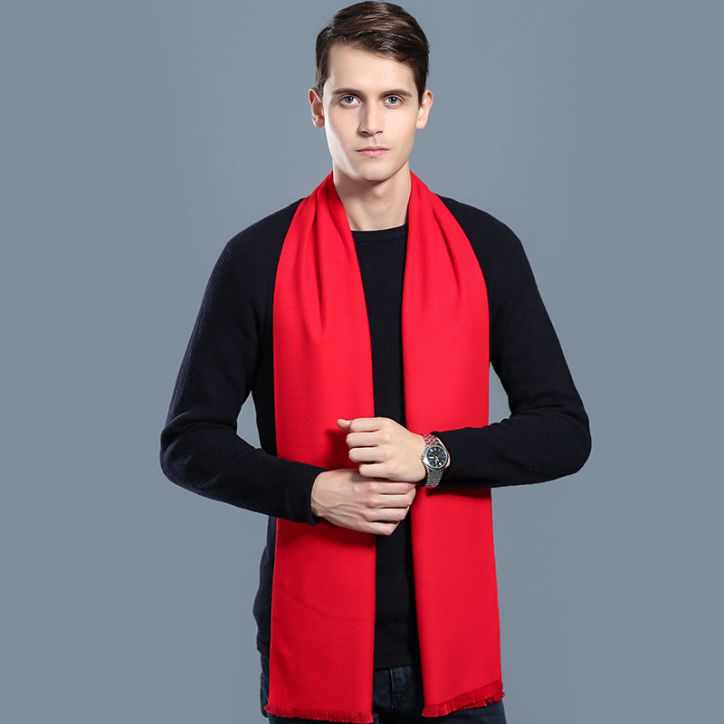 Simple Plaid Warm Keeping Artificial Cashmere Scarf - globaltradeleader