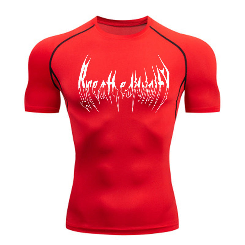 Men's Fitness Sun Protection Sports Close-fitting Short Sleeve - globaltradeleader