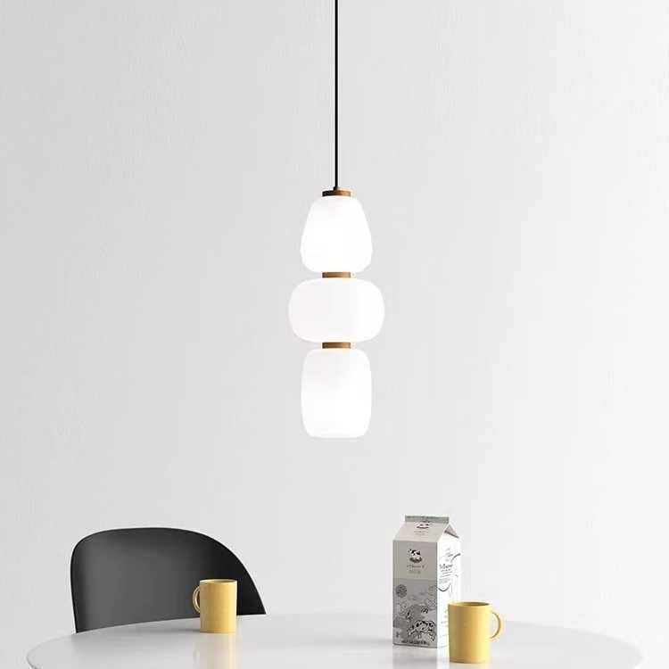 Creative Long Chandelier Modern Minimalist Glass Hotel - globaltradeleader