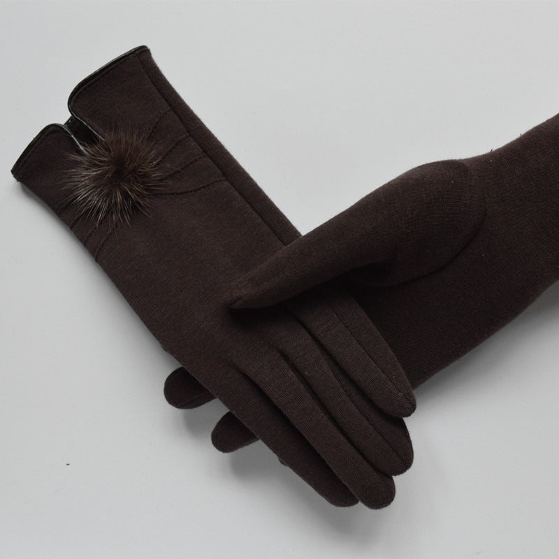 Women's Winter Warm Spun Velvet Gloves - globaltradeleader