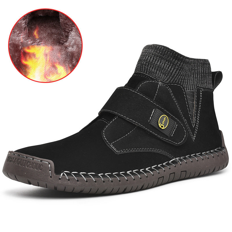Velcro Shoes Men Ankle Boots Winter Sock Trainer Boots High Quality - globaltradeleader