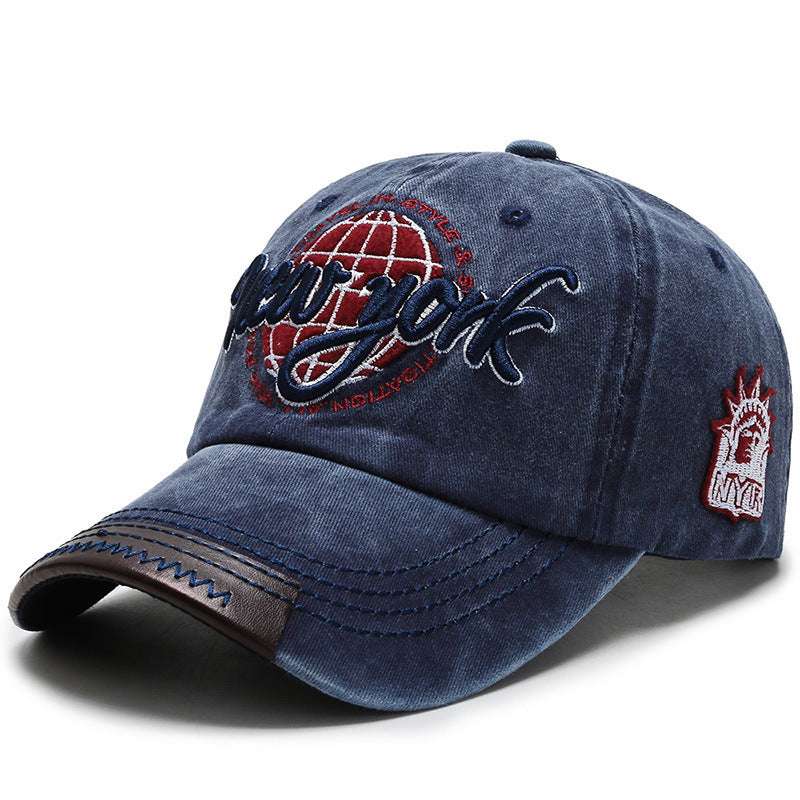 Old Letter Embroidered Hat Made Of Washcloth - globaltradeleader