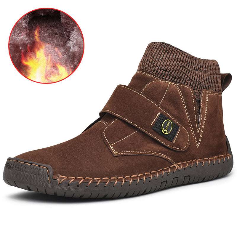Velcro Shoes Men Ankle Boots Winter Sock Trainer Boots High Quality - globaltradeleader