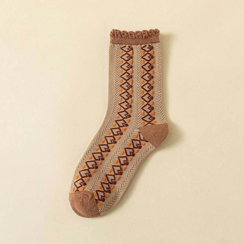 Long-staple Cotton Socks Autumn And Winter Printing - globaltradeleader