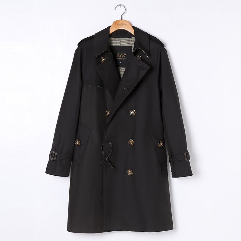 Double Breasted Business Coat British Casual Raglan Sleeve Overcoat - globaltradeleader