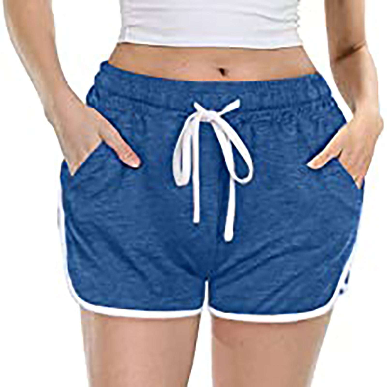 Women's Casual Solid Color Tether Shorts - globaltradeleader