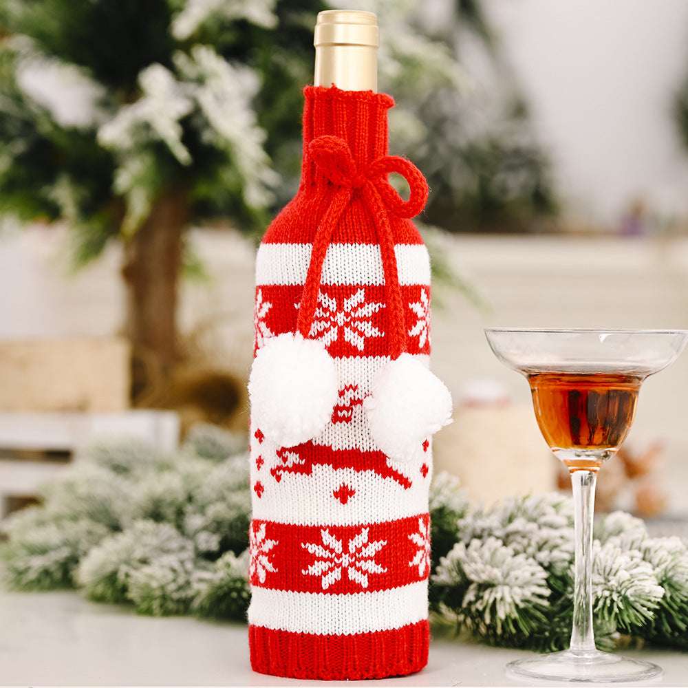Christmas Wine Bottle Dust Cover Bag Table Decoration Home Decoration