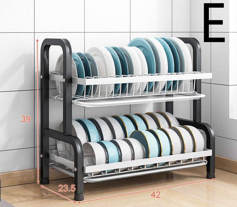 Kitchen Shelf Countertop Dish Drain Rack Small Household Dish Rack Cabinet Dish Storage Rack - globaltradeleader