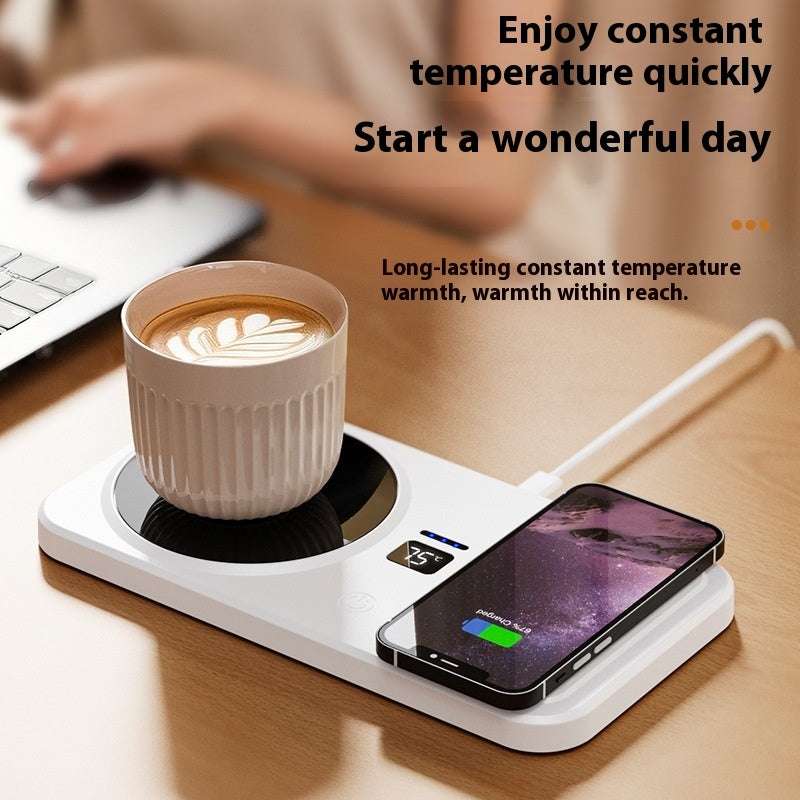Multifunctional Home Smart Thermal Cup Pad Wireless Charging Heating Base - globaltradeleader