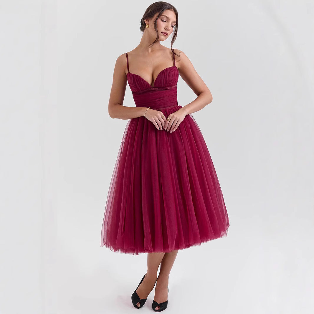 Sling Backless Dress Christmas Banquet - globaltradeleader
