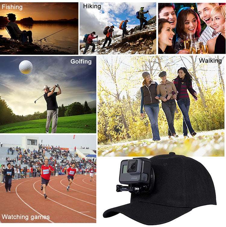 Canvas Sun Hat Cap Cycling Hiking Golfing Fishing For Sports Action Cam Camera