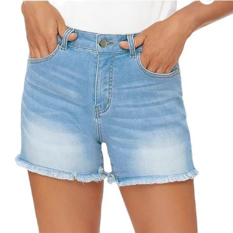 Summer High Waist All-match Slim Fit Tassel Women's Denim Shorts - globaltradeleader