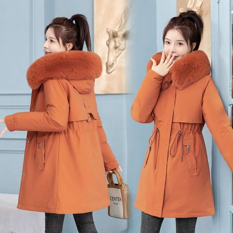 Women's Mid-length Slim Fashion Cotton-padded Jacket - globaltradeleader