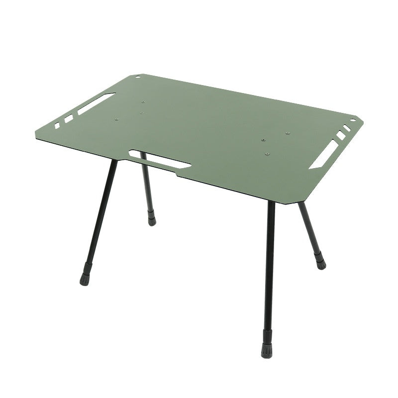 Outdoor Camping Blackened Aluminum Plate Folding Table - globaltradeleader