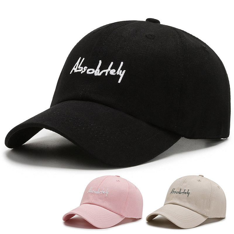 New Baseball Soft Top Female Wide Brim Duck Tongue Letter AB Shopping - globaltradeleader
