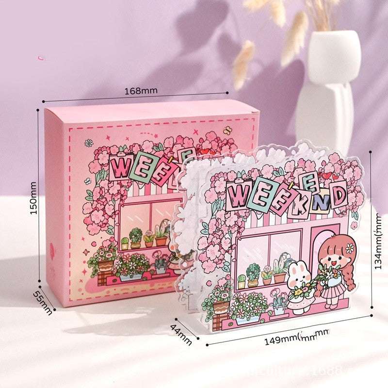 Acrylic Pencil Holder Student Stationery Organizing Storage Box