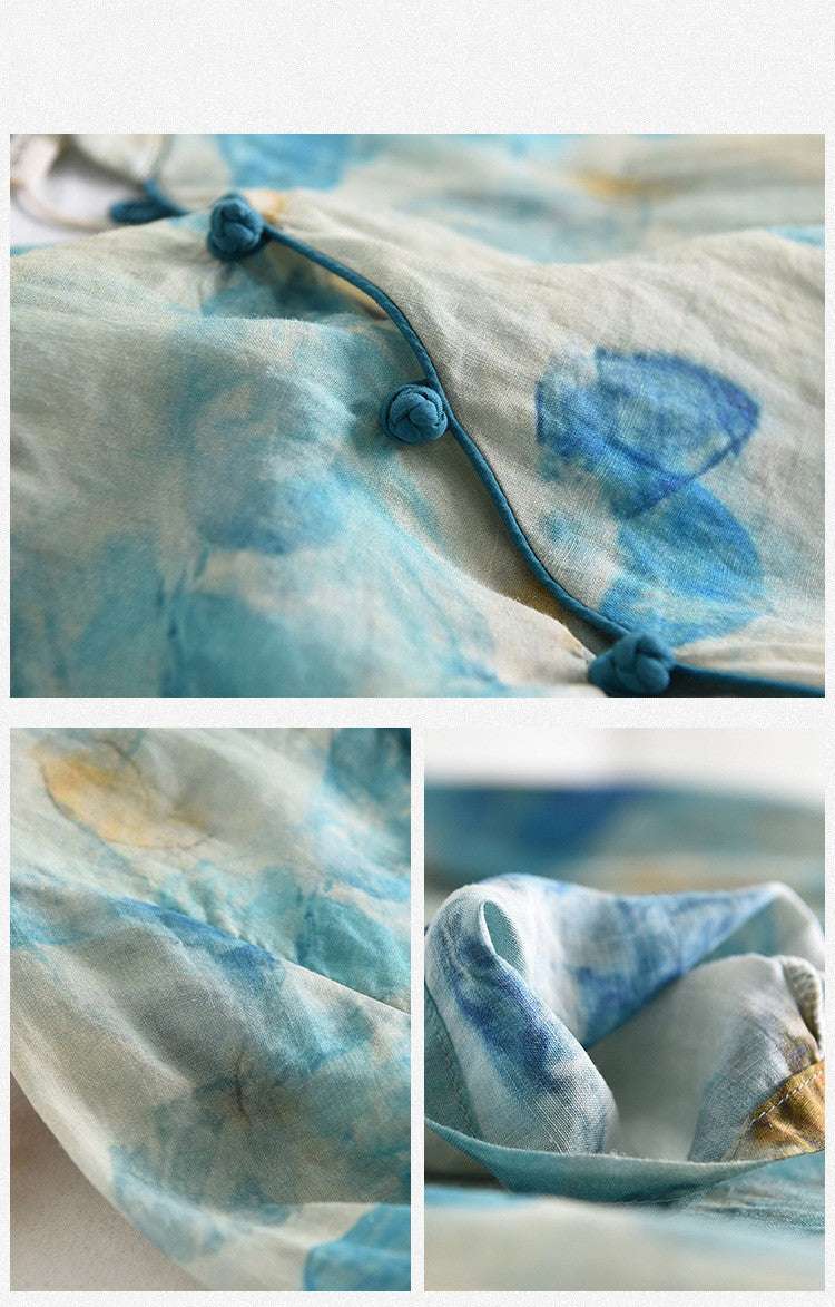 Retro Cotton And Linen Women's Spring Dress Chinese Style Cheongsam