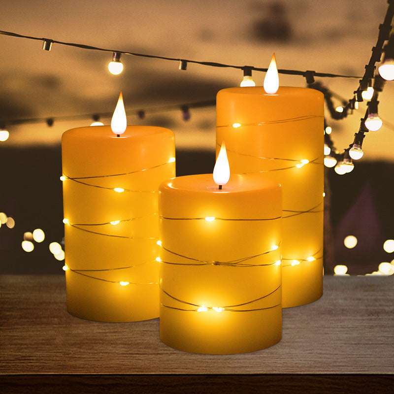 Drop-shaped Dual-light Flashing Electronic Candle