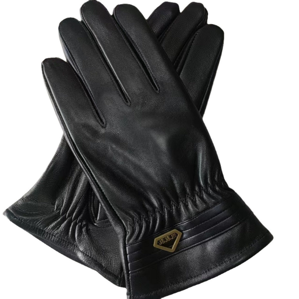 Genuine Leather Gloves Men's Winter Velvet Cold Protection Warm Sheepskin Gloves Cycling And Driving Touch Screen - globaltradeleader