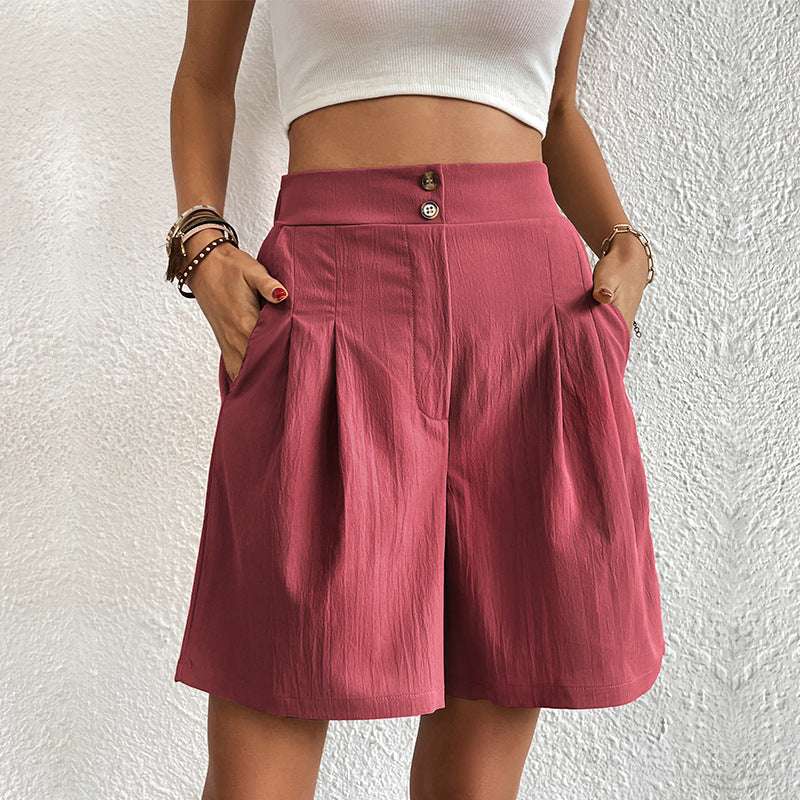 Summer New Loose Pants Casual Women's High Waist Wide Leg Shorts - globaltradeleader
