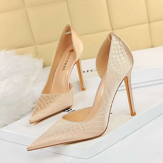 Fashion Sexy Banquet Thin Heel Super Heel Shallow Mouth - globaltradeleader