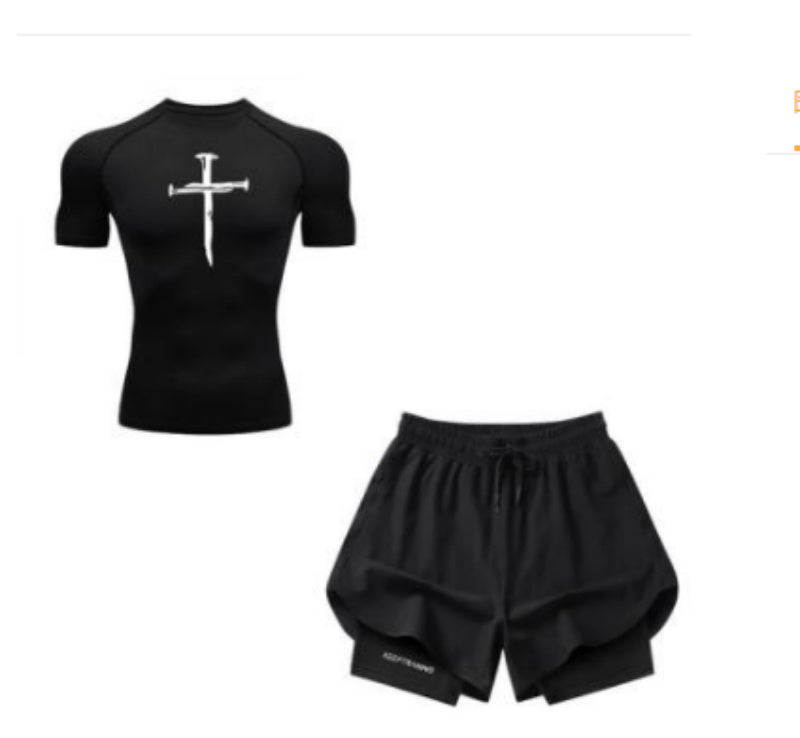 Men's Marathon Track And Field Lining Fake Two Pieces Training Quick-drying Shorts - globaltradeleader