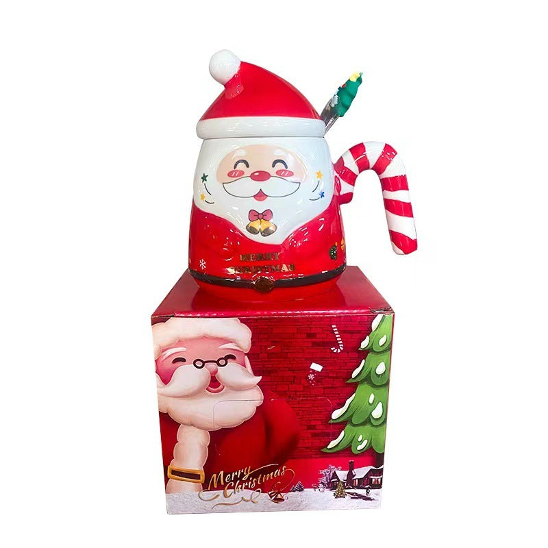 Creative Cartoon Santa Claus Cup Ceramic Cup Christmas Holiday Gift Hand-painted Water Cup Souvenir Mug - globaltradeleader